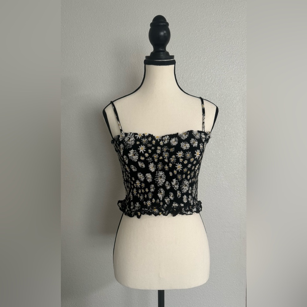 Floral Ruffled Crop Top